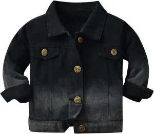 Toddler Baby Boys Girls Fall Clothes Thin Denim Jackets Kids Tie Dye Ripped Jeans Coats Button Down Outerwear