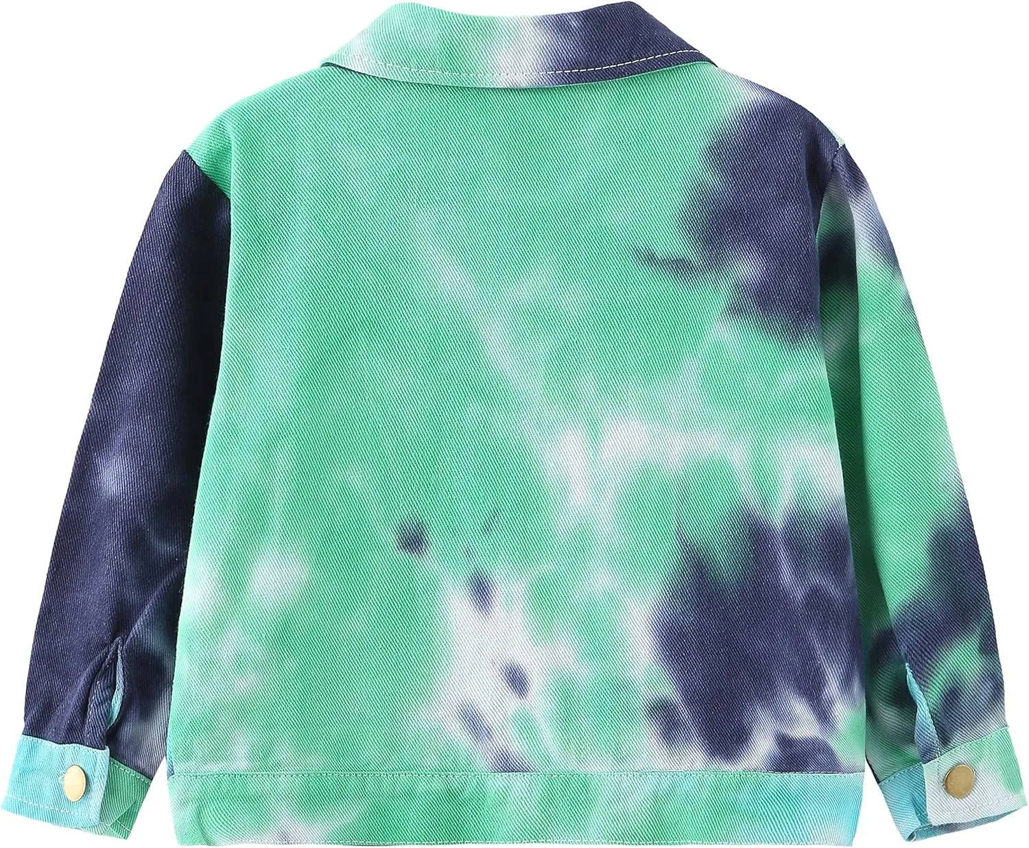 Toddler Baby Boys Girls Fall Clothes Thin Denim Jackets Kids Tie Dye Ripped Jeans Coats Button Down Outerwear