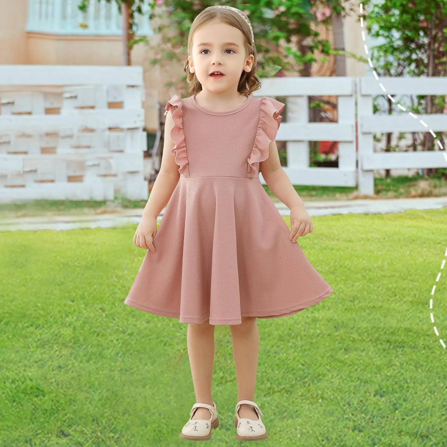 Toddler Dress Summer Baby Girls Sleeveless Ruffle Dresses for Girls Casual Birthday Party Beach Kids Sundress