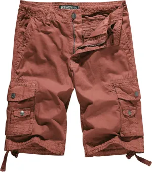 WenVen Men's Cotton Twill Cargo Shorts Classic Relaxed Fit- Reg and Big & Tall Sizes