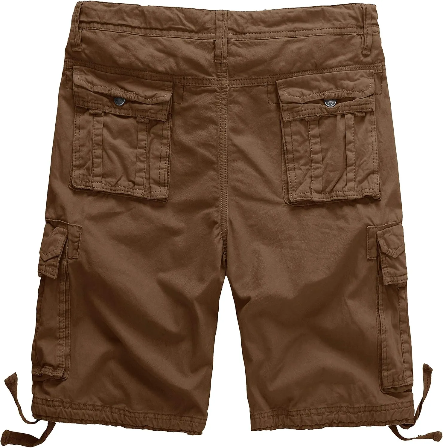 WenVen Men's Cotton Twill Cargo Shorts Classic Relaxed Fit- Reg and Big & Tall Sizes