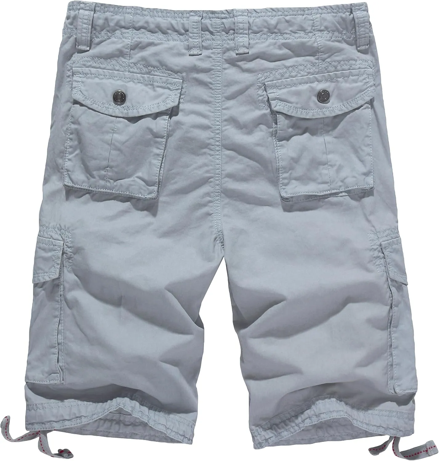 WenVen Men's Cotton Twill Cargo Shorts Classic Relaxed Fit- Reg and Big & Tall Sizes