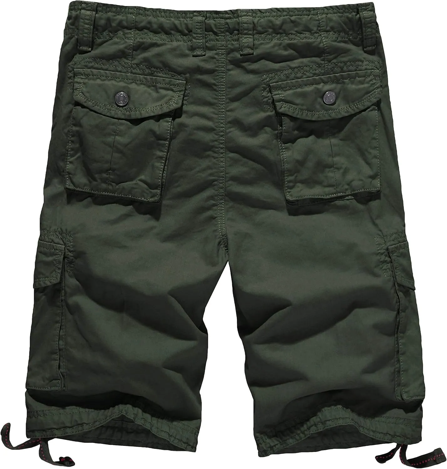 WenVen Men's Cotton Twill Cargo Shorts Classic Relaxed Fit- Reg and Big & Tall Sizes