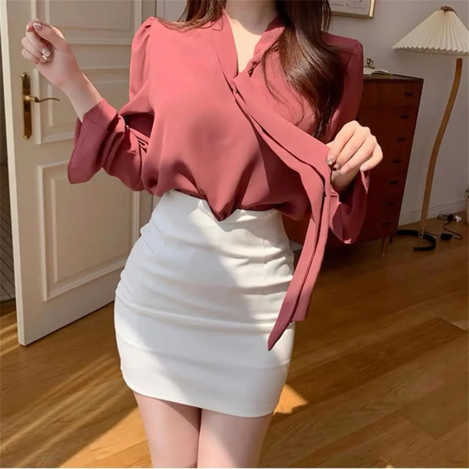 with Slit Office Skirts for Woman Tight High Waist Formal Wrap Midi Women's Skirt