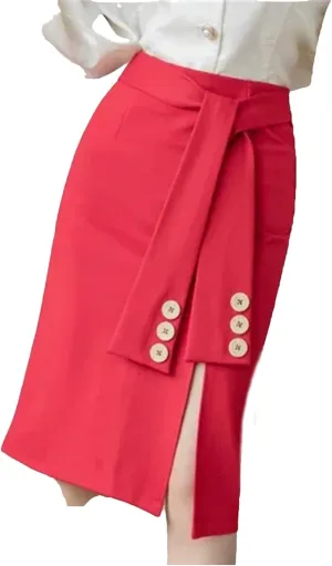 Women Korean Clothing High Waist Black Skirt Office Ladies Elastic Sexy Midi Skirt