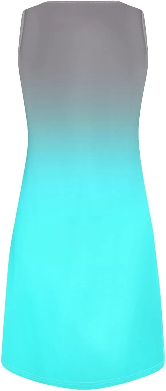 Women's Beach Dresses 2025 Summer V-Neck Sleeveless Tank Mini Sundress, S-3XL