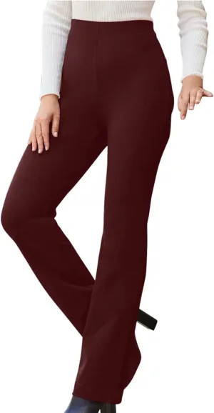 Womens Bootcut Dress Pants Business Casual Pants with Pockets Dressy Pants Soft Stretchy Trousers Office Work Slacks