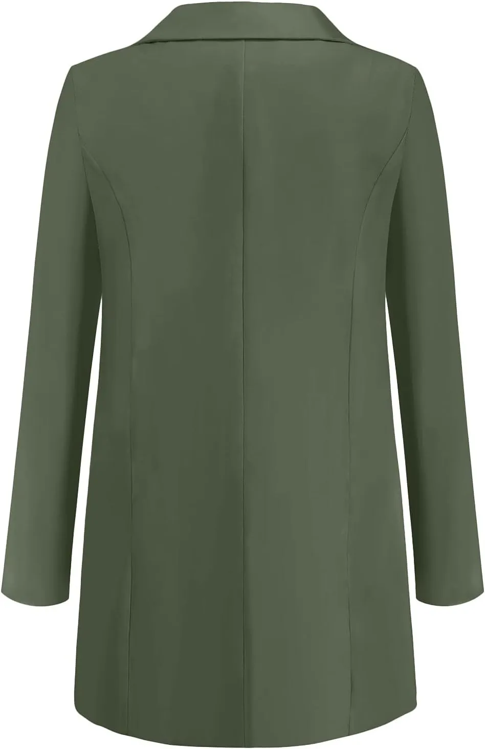 Womens Casual Blazer Fall Windproof Coat Solid Business Suit Work Office Jacket with Pocket Cardigans Plus Size Outwear