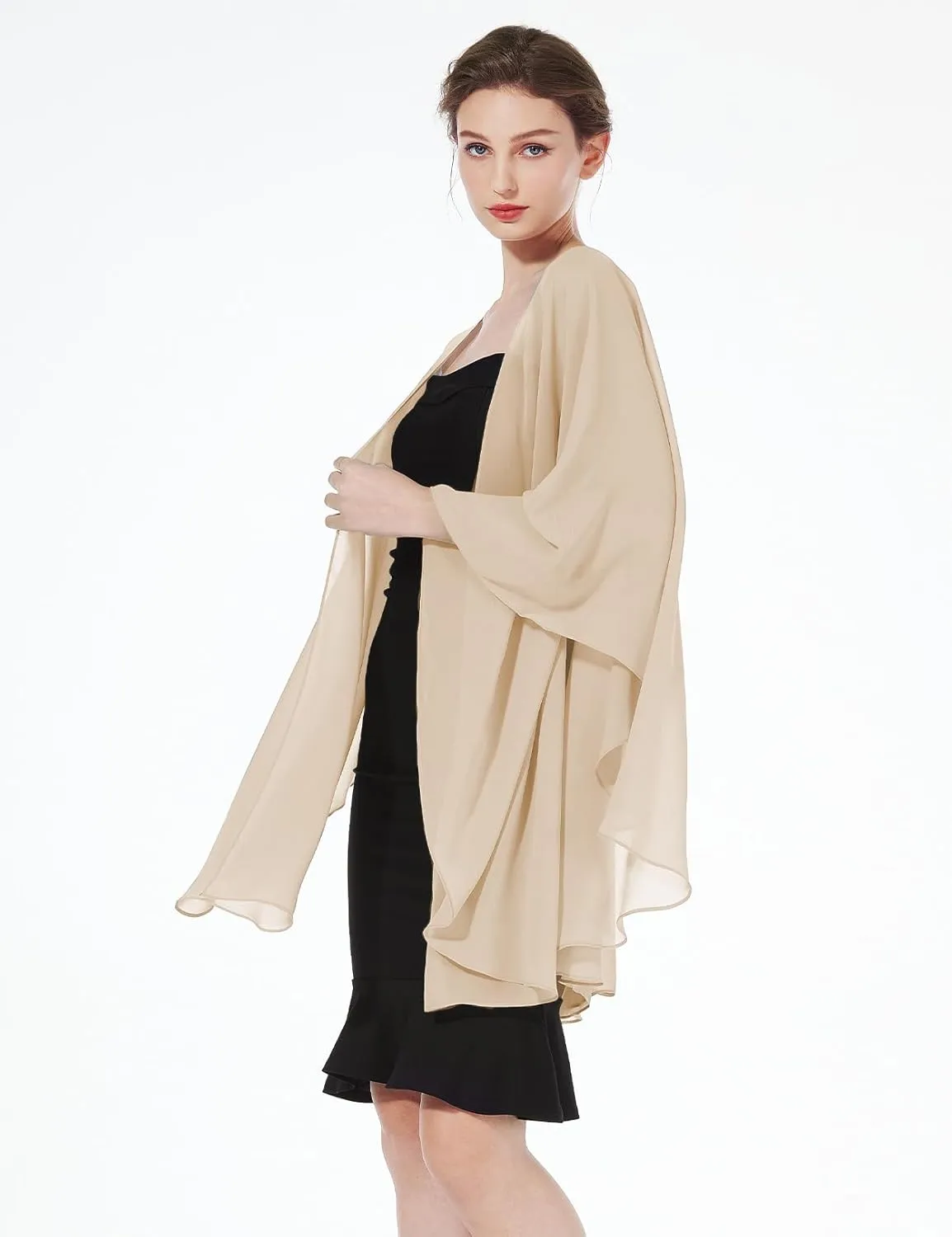 Womens Chiffon Kimono Cardigan Beach Cover Up Shawls and Wraps for Evening Dresses Wedding Party Travel