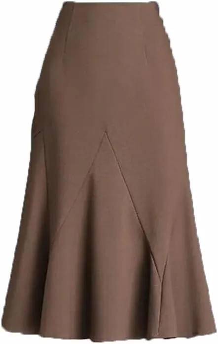 Women's Office A-Line Skirt Midi Slim Skirts High Waisted Mermaid Skirt