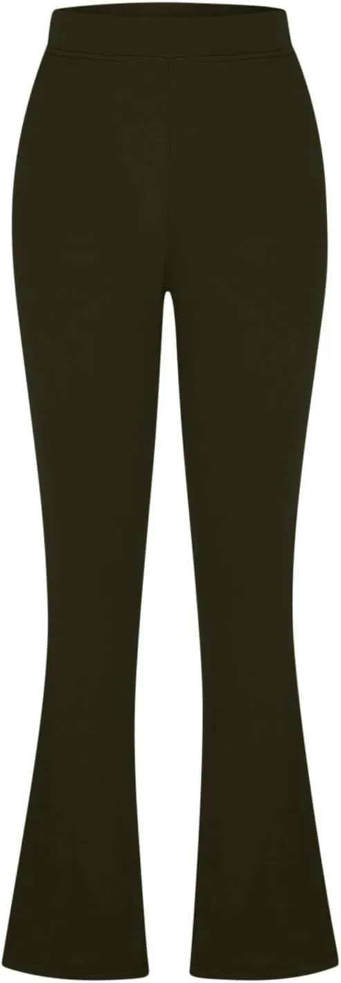 Women's Work Pants Stretch Flare High Waist Yoga Pant Dressy Soft Business Casual Slacks Comfy Office Trousers