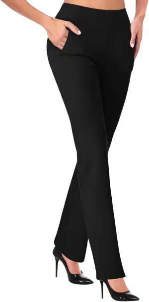 Work Pants for Women 2025 High Waist Stretch Soft Comfy Athletic Workout Yoga Pants Casual Business Trousers