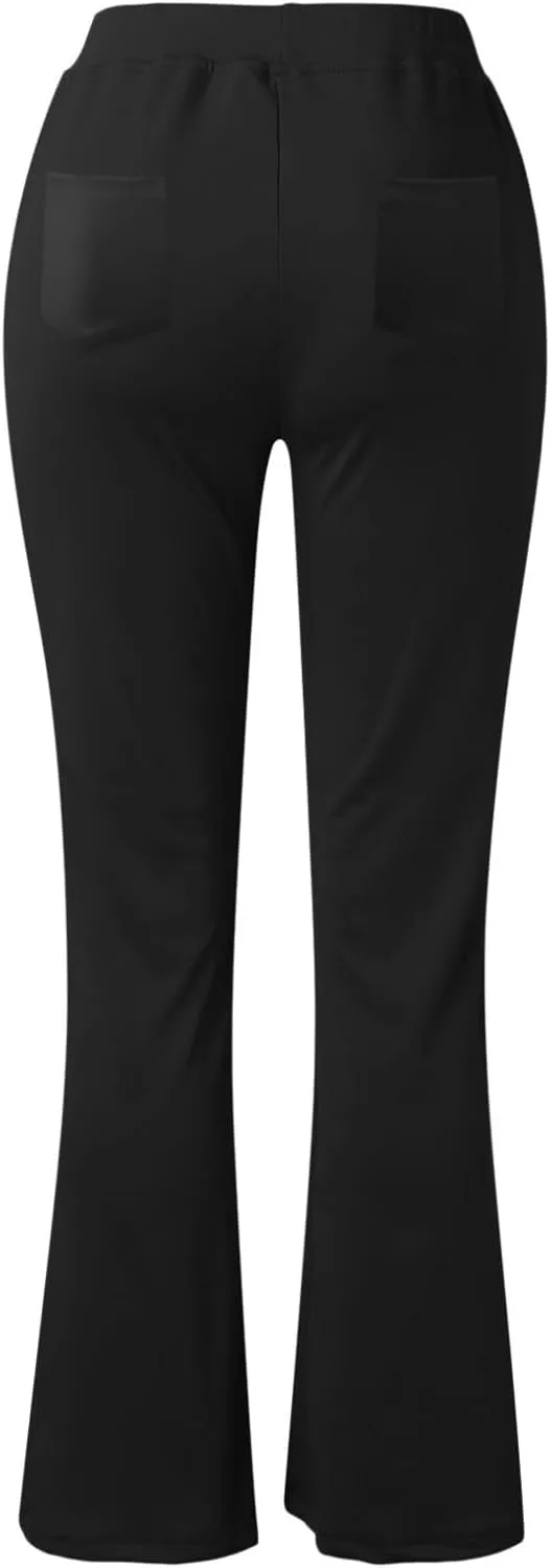Work Pants for Women 2025 High Waist Stretch Soft Comfy Athletic Workout Yoga Pants Casual Business Trousers