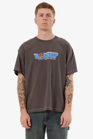 WORSHIP SUPPLIES BE COOL TEE - WORN BLACK