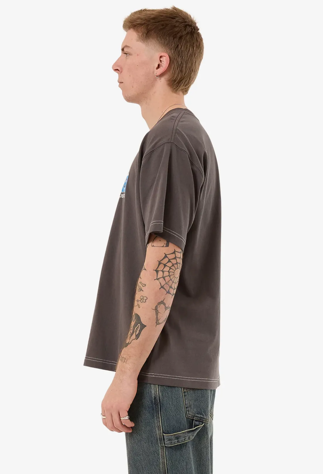 WORSHIP SUPPLIES BE COOL TEE - WORN BLACK
