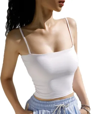 Zip up jackets for women Low Cut Sports Vest Ladies Thin Strap Gym Sports Running Jogging Vest Padded Ladies Camisole